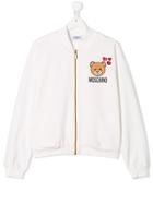 Moschino Kids Teddy Bear Bomber Jacket - White