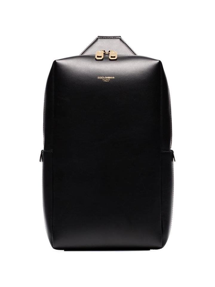 Dolce & Gabbana Logo Detail One-shoulder Backpack - Black