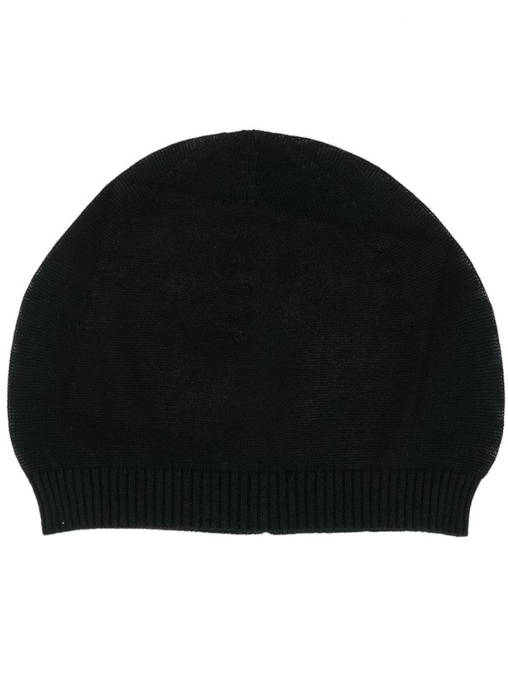 Rick Owens Classic Beanie Hat - Black