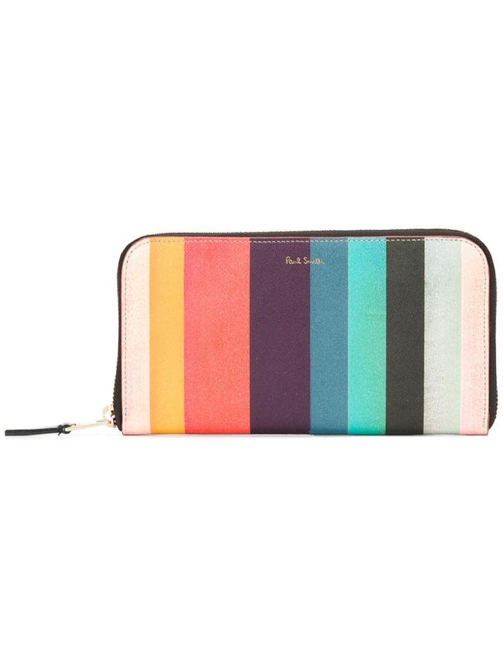 Paul Smith 'artist Stripe' Print Zipped Wallet - Multicolour