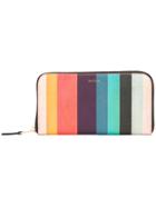Paul Smith 'artist Stripe' Print Zipped Wallet - Multicolour