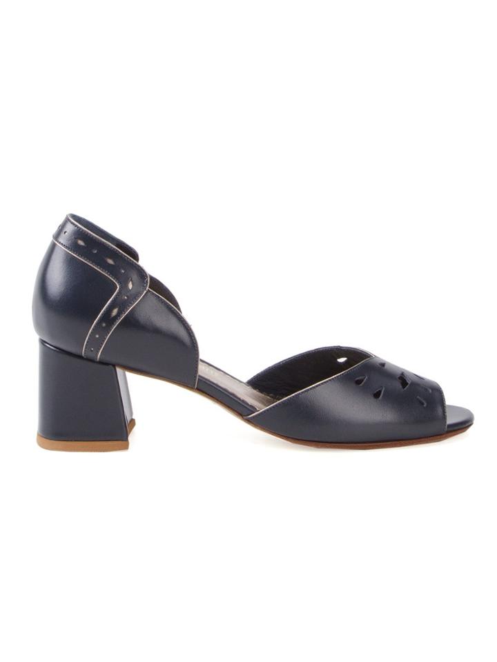Sarah Chofakian Chunky Heel Sandals - Blue