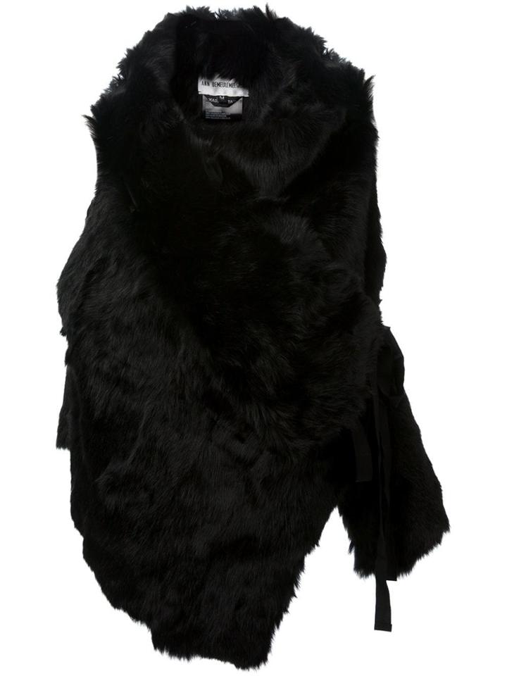 Ann Demeulemeester Rabbit Fur Gilet - Black
