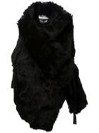 Ann Demeulemeester Rabbit Fur Gilet - Black