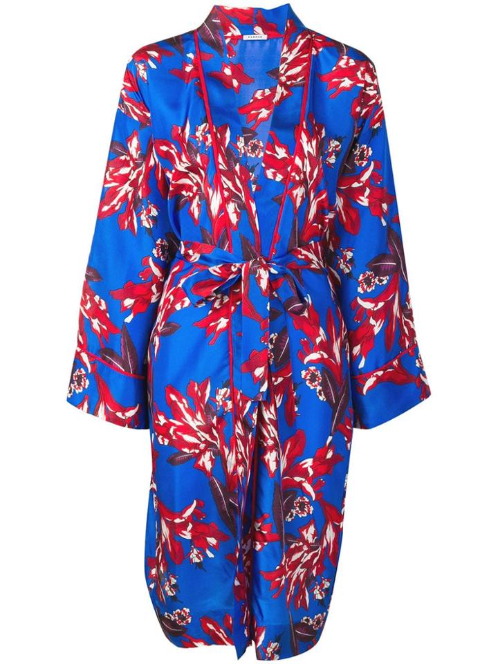 P.a.r.o.s.h. Long Printed Kimono - Blue