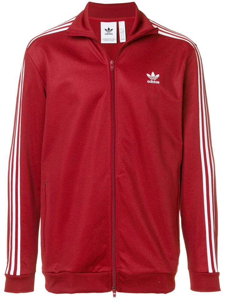 Adidas Zipped Track Jacket - Red