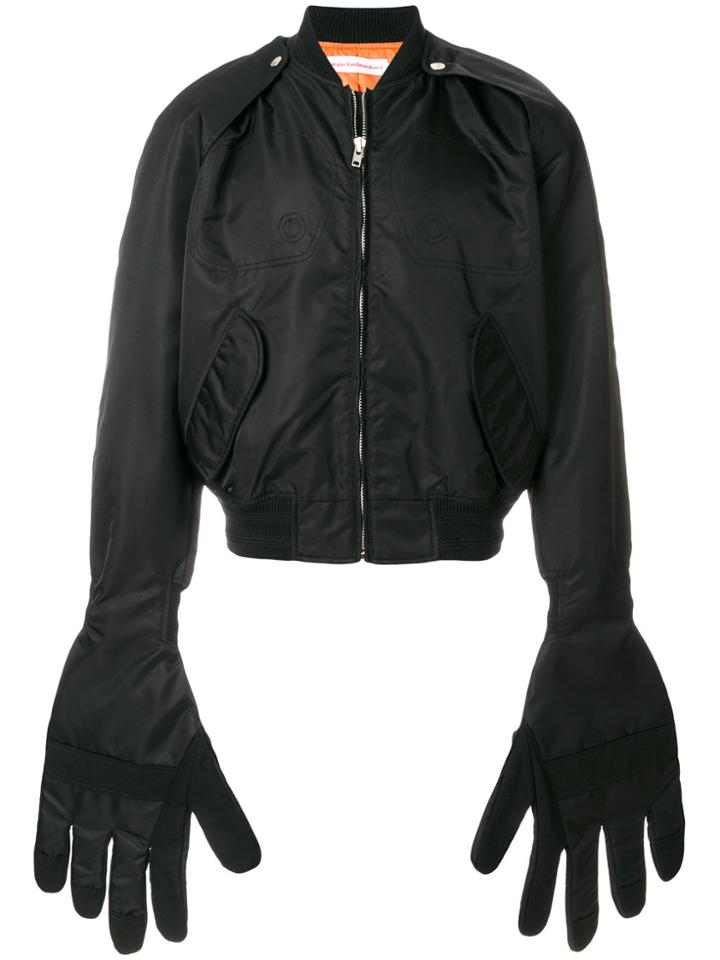 Walter Van Beirendonck Gloves Bomber Jacket - Black