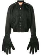 Walter Van Beirendonck Gloves Bomber Jacket - Black