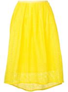 Estnation - Pleated Skirt - Women - Polyester - 36, Yellow/orange, Polyester