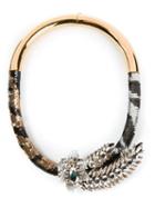 Shourouk 'tiger Comet' Necklace, Women's, Brown