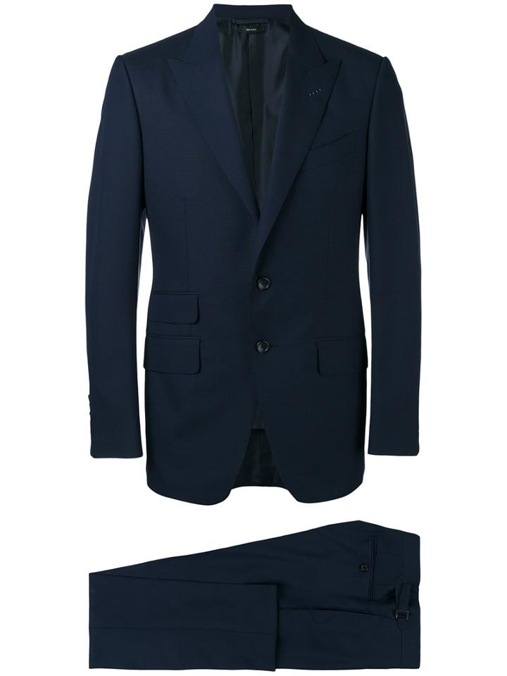 Tom Ford Formal Suit, Men's, Size: 50, Blue, Wool/cupro/silk