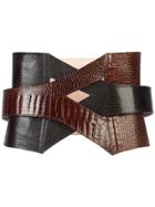 Balmain Inter-woven Corset-style Belt - Brown
