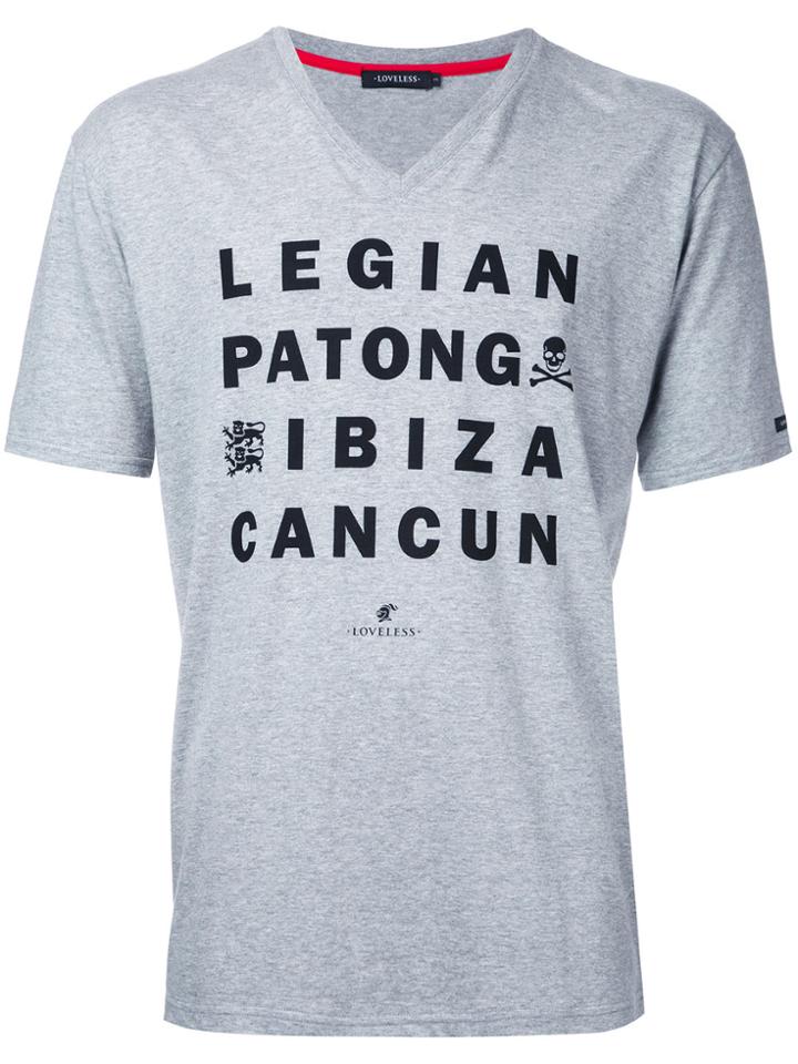 Loveless Location Printed T-shirt - Grey