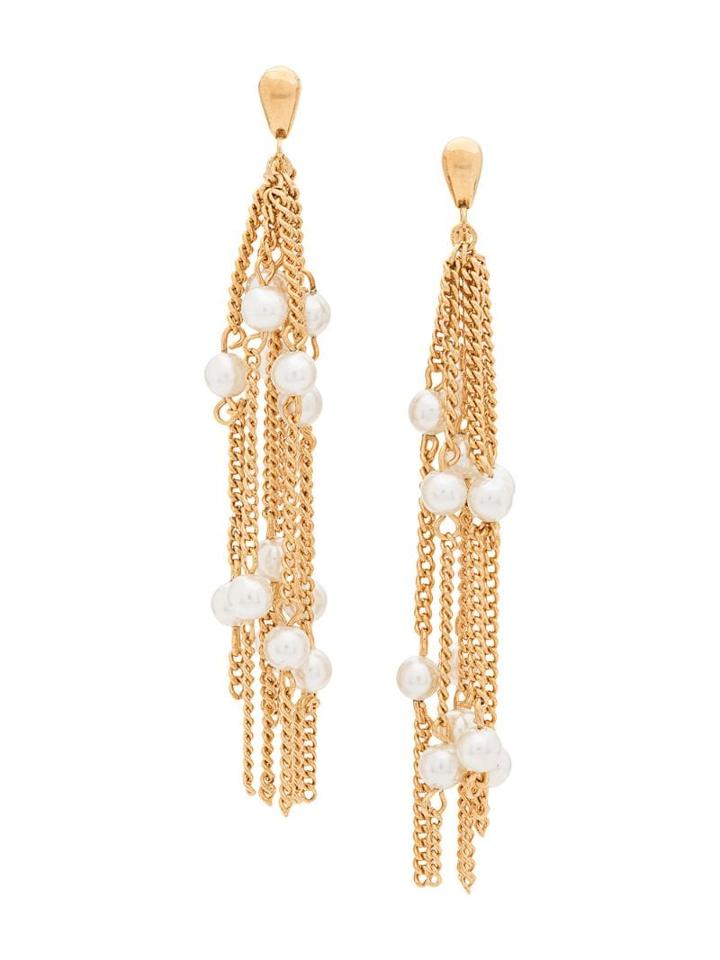 Susan Caplan Vintage 1980s D'orlan Chandelier Clip-on Earrings - Gold