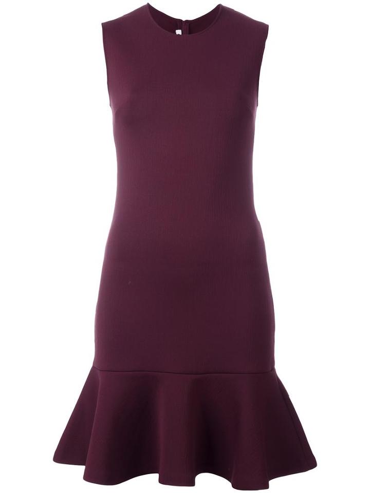 Mcq Alexander Mcqueen Peplum Hem Dress, Women's, Size: Medium, Red, Polyamide/polyester/spandex/elastane