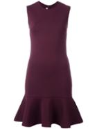 Mcq Alexander Mcqueen Peplum Hem Dress, Women's, Size: Medium, Red, Polyamide/polyester/spandex/elastane