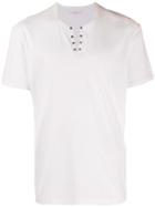 John Varvatos Buttoned Crew Neck T-shirt - White