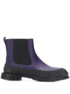 Camper Leather Detail Boots - Purple