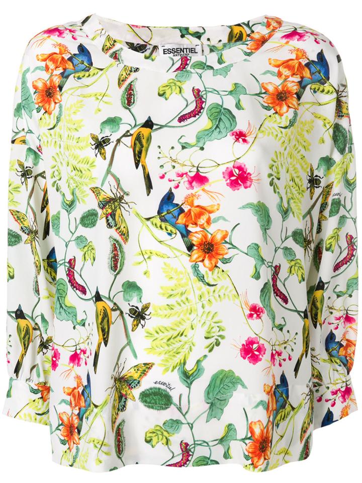 Essentiel Antwerp Floral Print Blouse - White