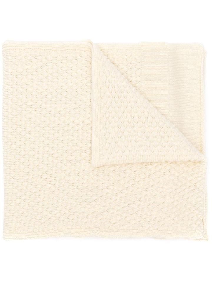 Undercover Oversized Knitted Scarf - White
