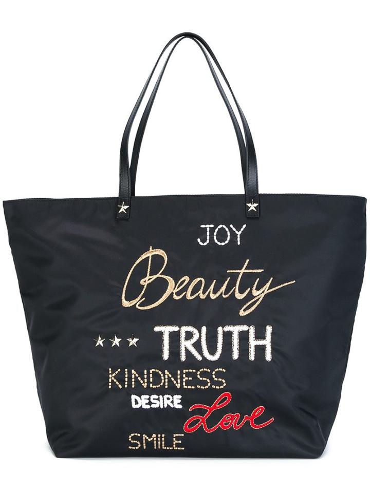 Red Valentino Embroidered Shopping Tote