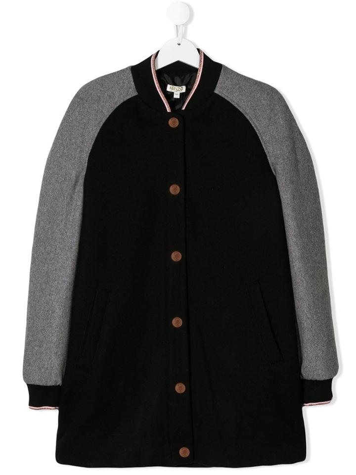 Kenzo Kids Teen Long Line Bomber Jacket - Blue