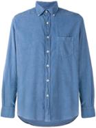Glanshirt Glanshirt - Man - Velvet Shirt Pocket - Blue