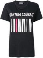 Quantum Courage Barcode Print T-shirt - Black