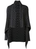 Gareth Pugh Zig-zag Intarsia Cardigan - Black