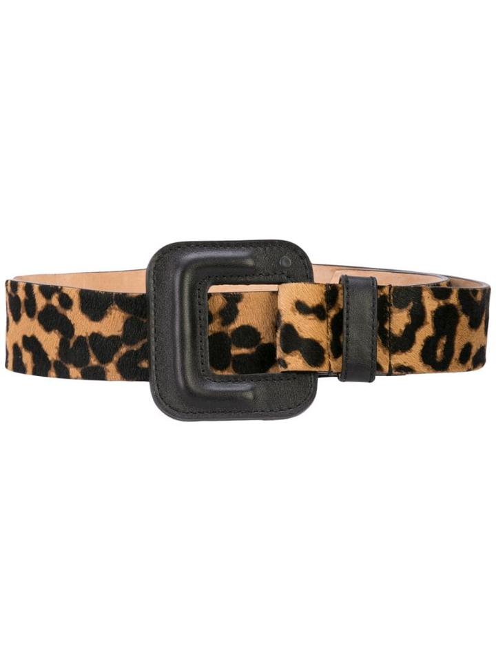 Veronica Beard Leopard Print Belt - Brown