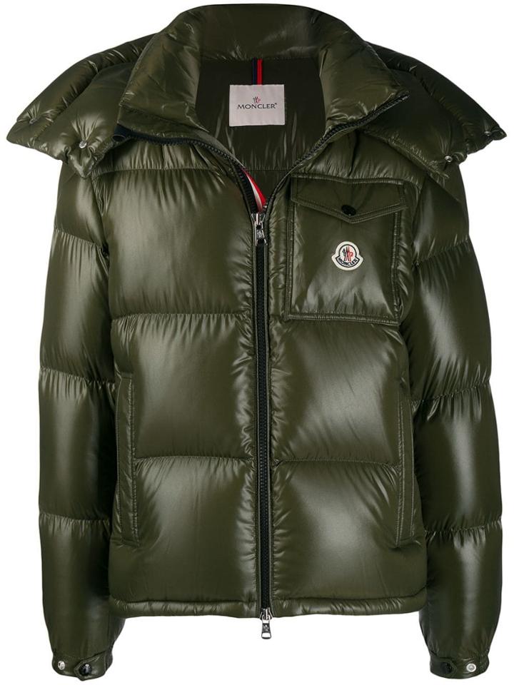 Moncler Shiny Padded Jacket - Green