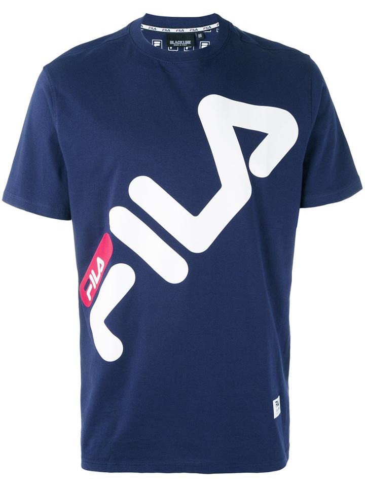 Fila - Logo Print T-shirt - Men - Cotton - S, Blue, Cotton