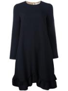 Chloé Ruffle Hem Dress, Women's, Size: 38, Black, Acetate/silk/viscose