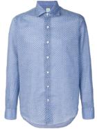 Finamore 1925 Napoli Fine Floral Print Shirt - Blue