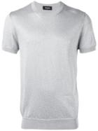 Dsquared2 Short Sleeve Knit, Men's, Size: Medium, Grey, Cotton/polyester/viscose