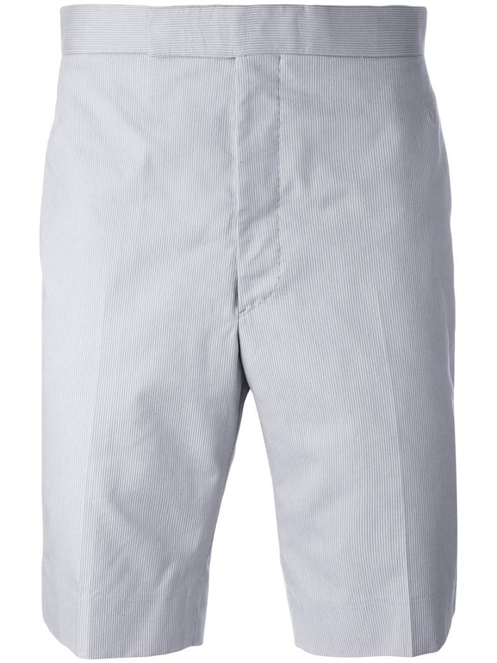 Thom Browne - Button Detail Bermudas - Men - Cotton/cupro - 1, Grey, Cotton/cupro
