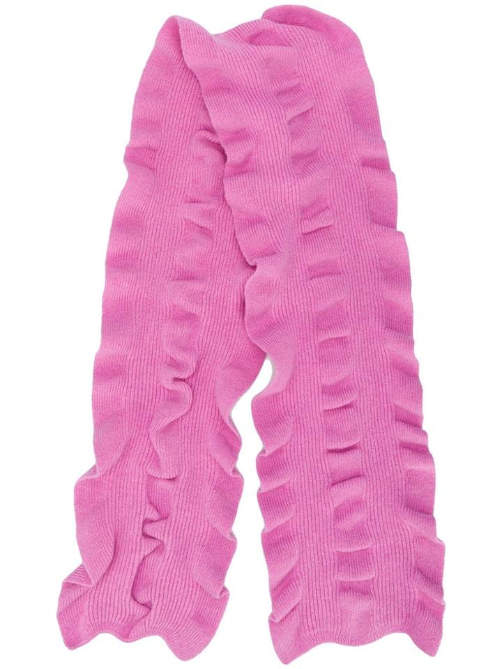 Molly Goddard Ruched Detail Scarf - Pink