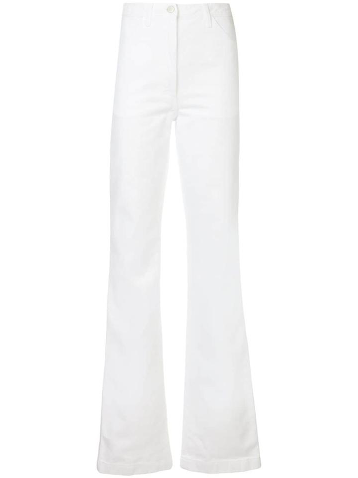 A Plan Application High-waist Flared Jeans - White