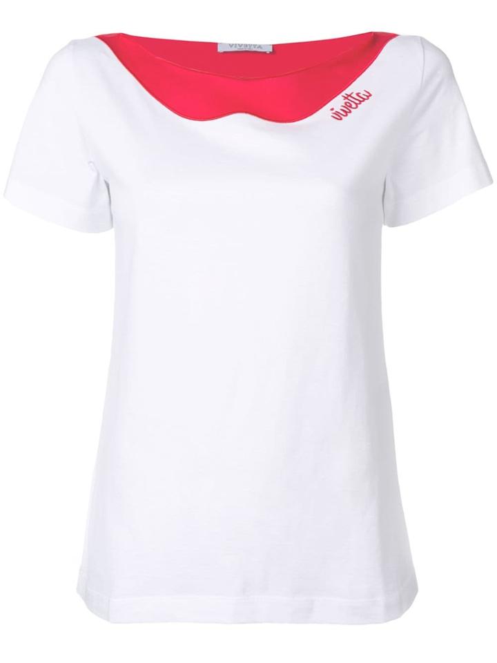 Vivetta Contrast Collar T-shirt - 001