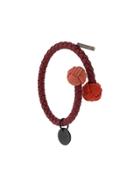 Bottega Veneta Intrecciato Open Bracelet - Red