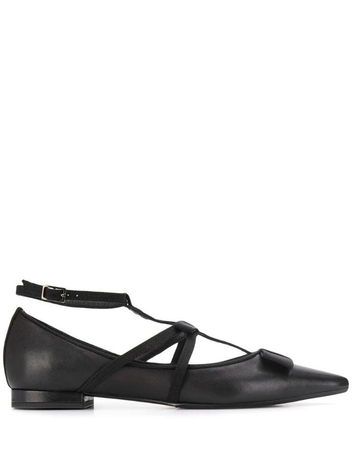 Anna Baiguera Strappy Ballerina Flats - Black