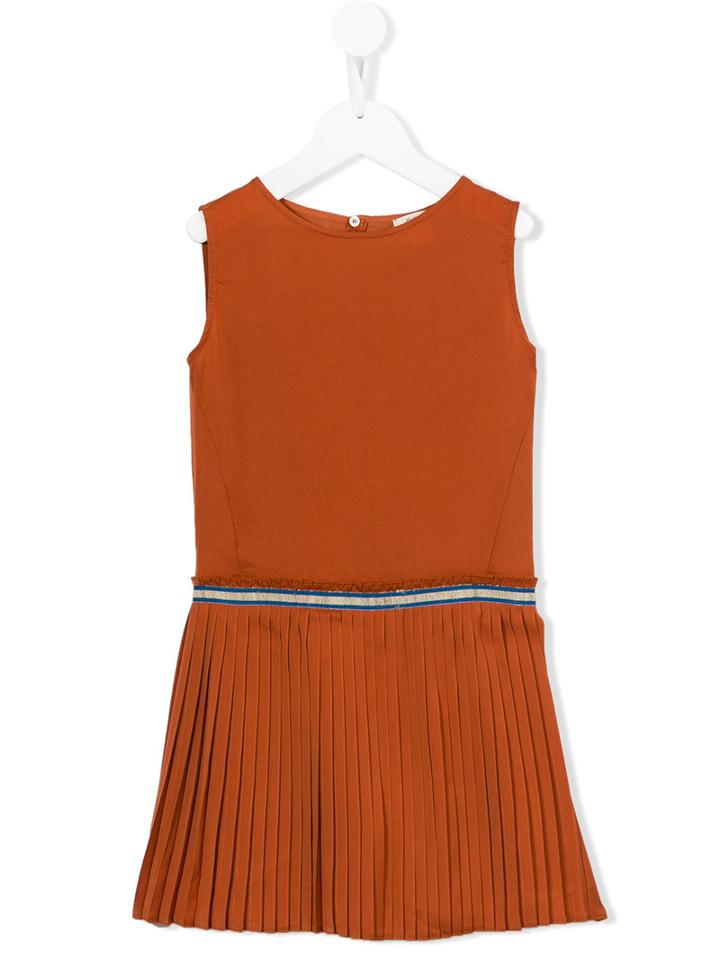 Bellerose Kids Pleated Dress, Girl's, Size: 8 Yrs, Yellow/orange