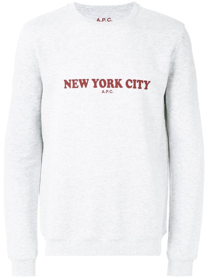 A.p.c. New York City Sweatshirt - Grey