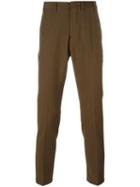 No21 Slim Fit Tailored Trousers, Men's, Size: 48, Green, Virgin Wool