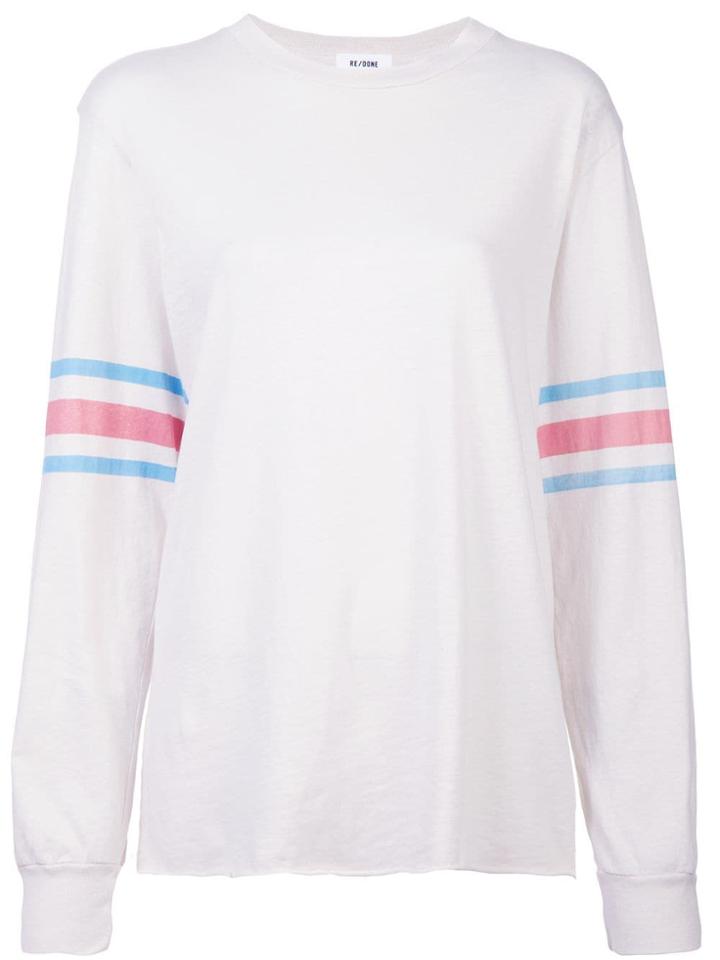 Re/done Logo Longsleeved T-shirt - White