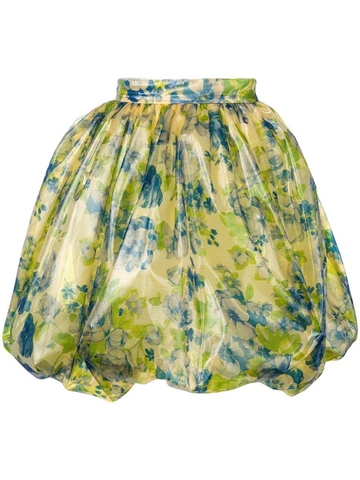 Vivetta Floral Print Flared Skirt - Green