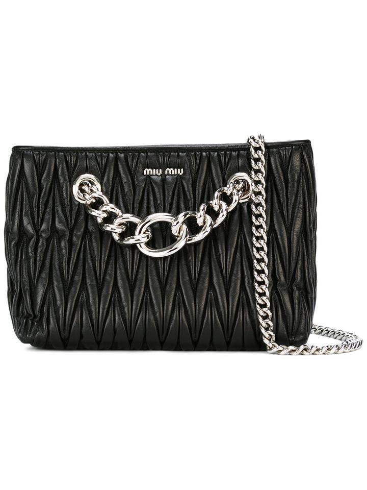 Miu Miu - Quilted Shoulder Bag - Women - Calf Leather - One Size, Women's, Black, Calf Leather