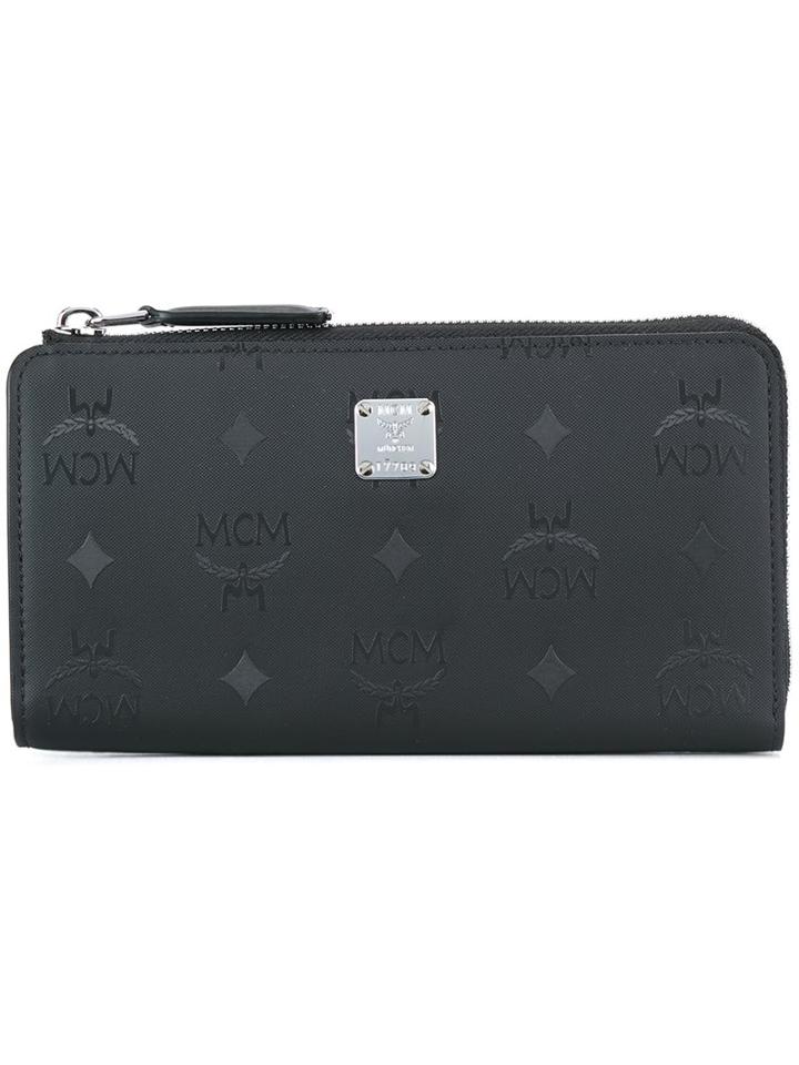 Mcm Embossed Logo Plaque Wallet