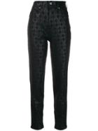 Versace Jeans Couture Printed Slim Trousers - Black
