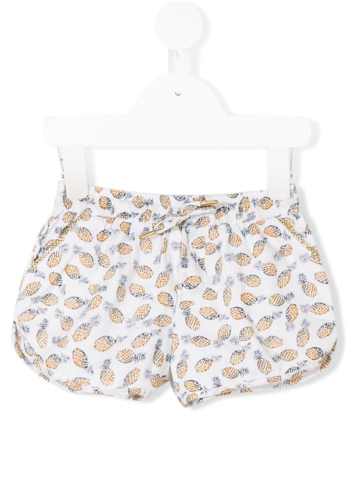 Simple Kids Pineapple Print Shorts, Toddler Girl's, Size: 24 Mth, Yellow/orange